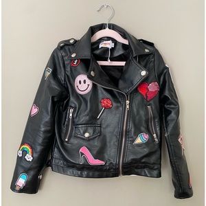 LTD EDITION| Monkeys of Aspen | Faux Leather Moto Jacket w/soft lining & patches